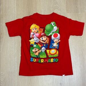 Nintendo Red Super Mario Kids' Graphic T-Shirt 6/7 100% Cotton